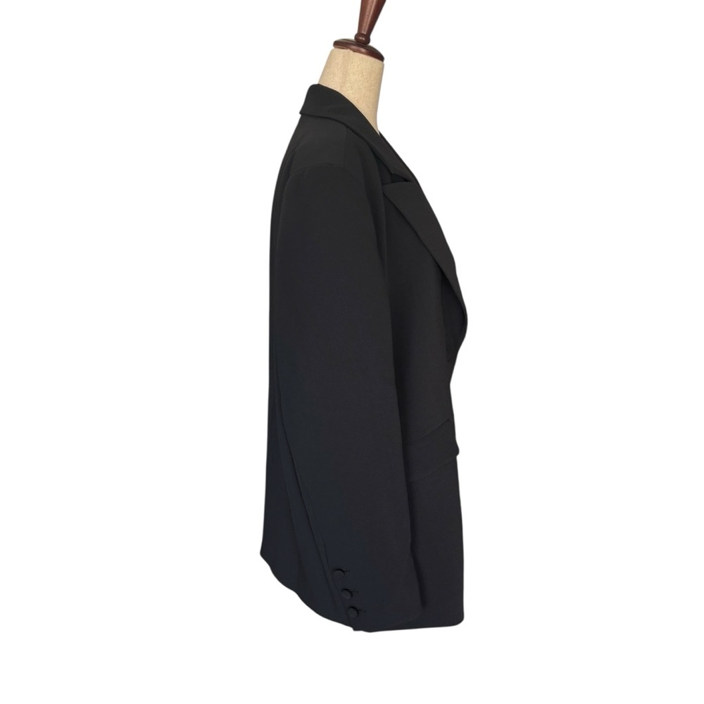 Good American Luxe Suiting Boyfriend Blazer Black Long Sleeve sz 3/4 Large - Picture 7 of 16